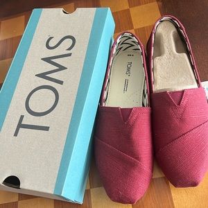 Toms Alpargata Black Cherry Heritage Canvas size 8.5